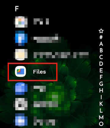 Filesアプリの使い方画面