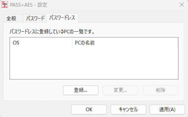 「PASSｘAES」ソフトの使い方画面