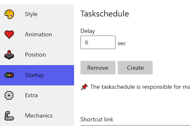 TaskbarXの使い方画面