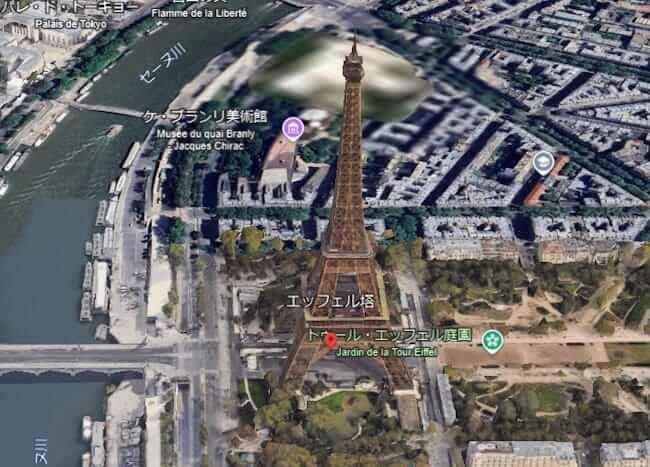 Google Earthの使い方画面