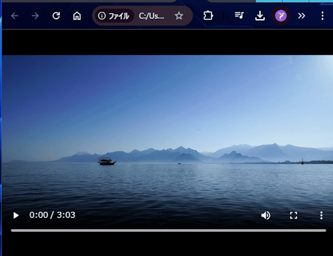 Chromeの動画音楽再生画面