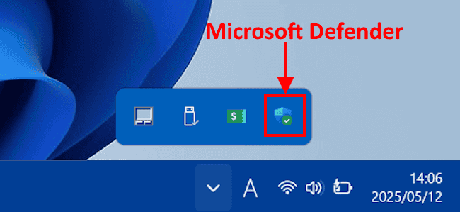Windows標準11のインジケーター領域表示画面