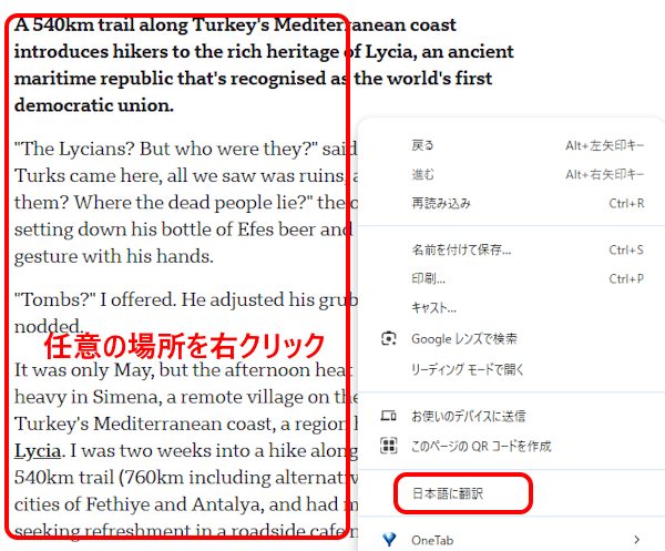 Google翻訳の使い方画面