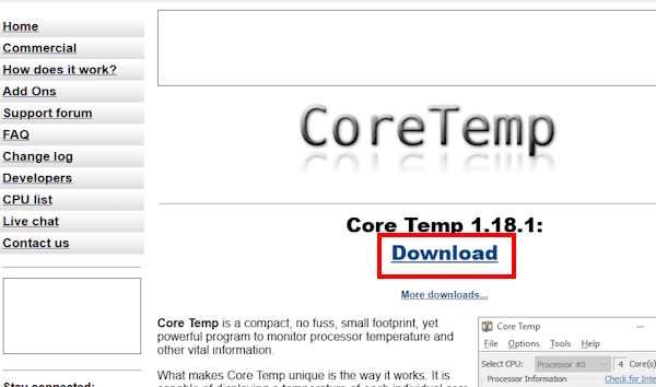 Core Tempのインストール画面