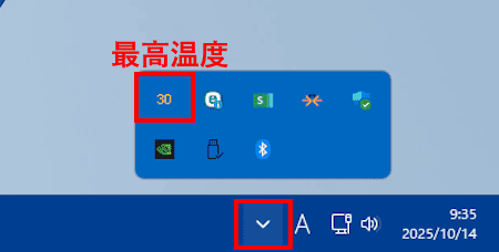Core Tempの使い方画面