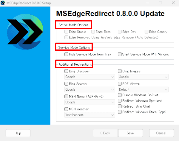 MSEdgeRedirectの設定ガイド