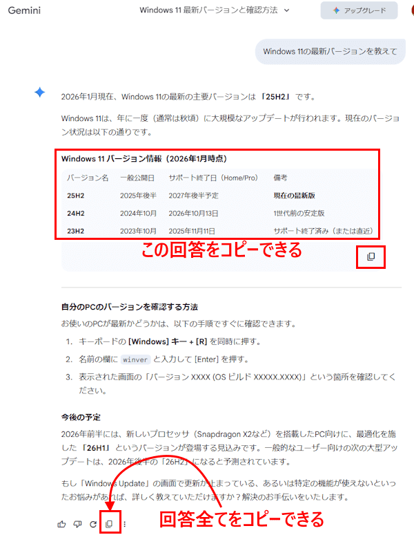 Geminiの使い方画面