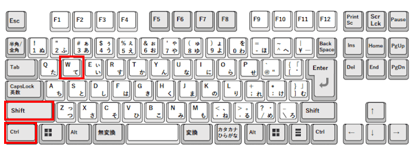 PCのキーボード画像