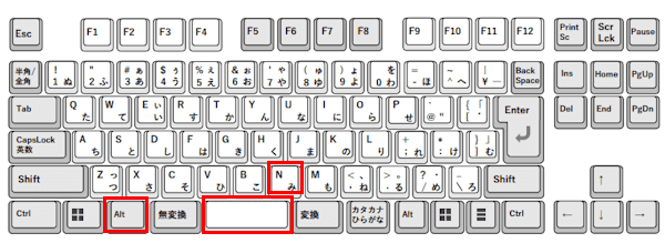 PCのキーボード画像