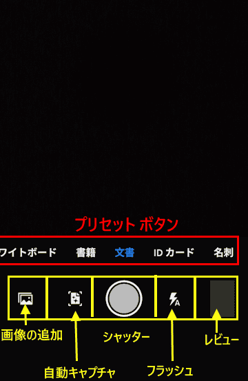 Adobe Scanの使い方画面